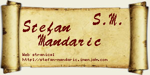 Stefan Mandarić vizit kartica